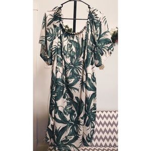 Palm leave dress
